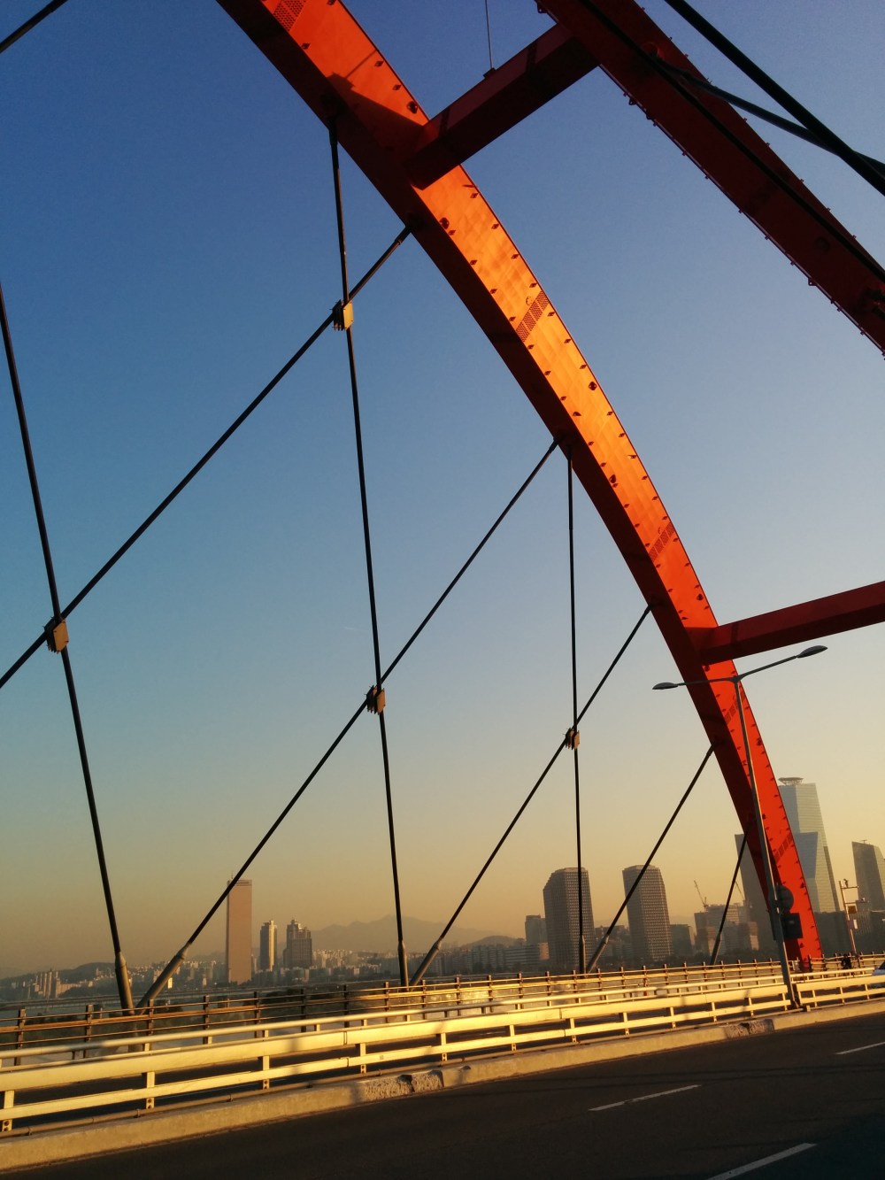 Smog hangs over Gangnam in October 2014 in this view shot from Seogang Bridge in Seoul, South Korea.
